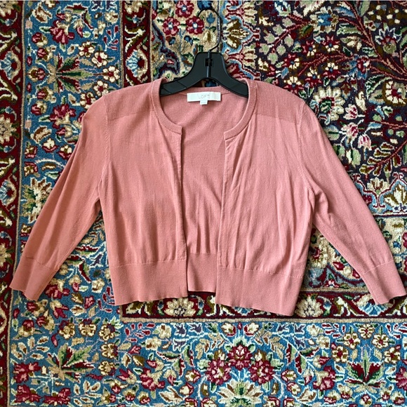 LOFT Cropped balletcore 3/4 Sleeve Cardigan XS - Picture 16 of 16